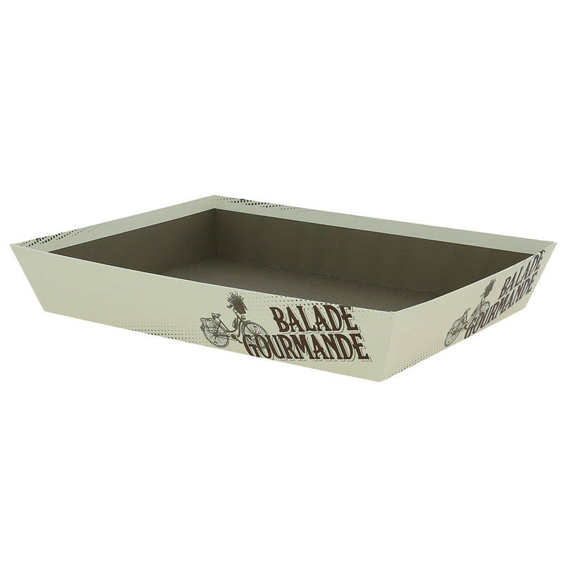 Corbeille carton rectangle Balade Gourmande 36x27 BLANC CARTON ｜ 30 Unité(s)