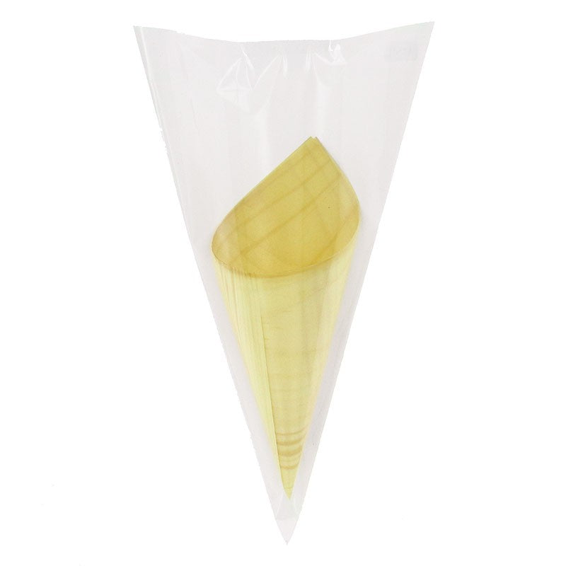 Cone bois avec sachet NATURELLE BOIS ｜ 50 Unité(s)