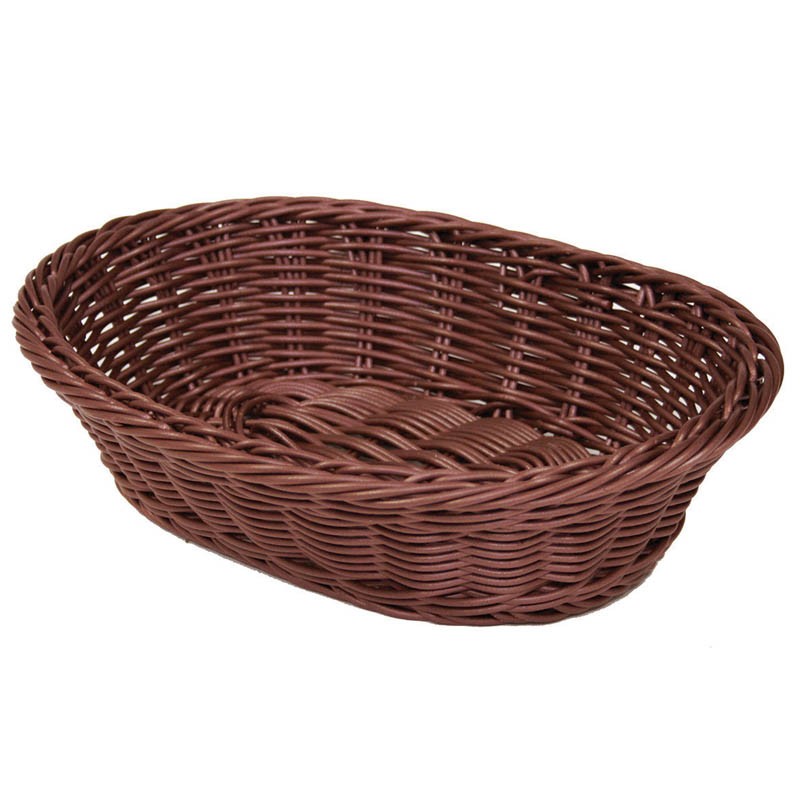 Corbeille à pain ovale Cola 26x20x6cm Lot de 2 MARRON POLYPROPYLENE ｜ 15 Unité(s)