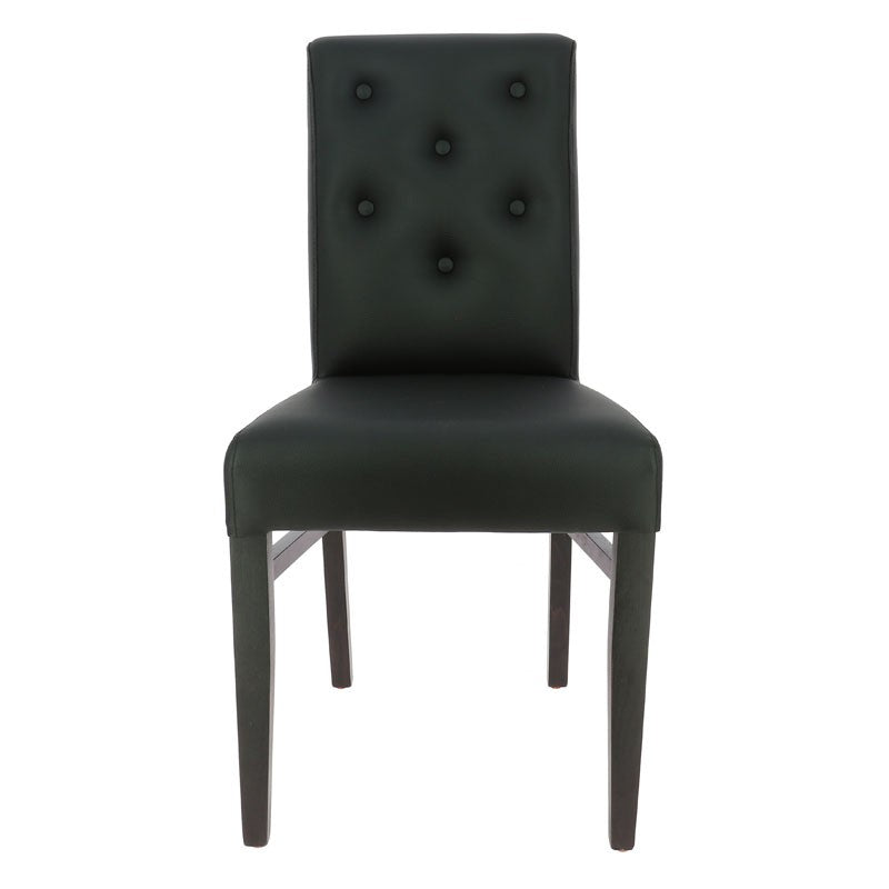 Chaise de restaurant capitonnée Cordoue NOIR BOIS ｜ 2 Unité(s)