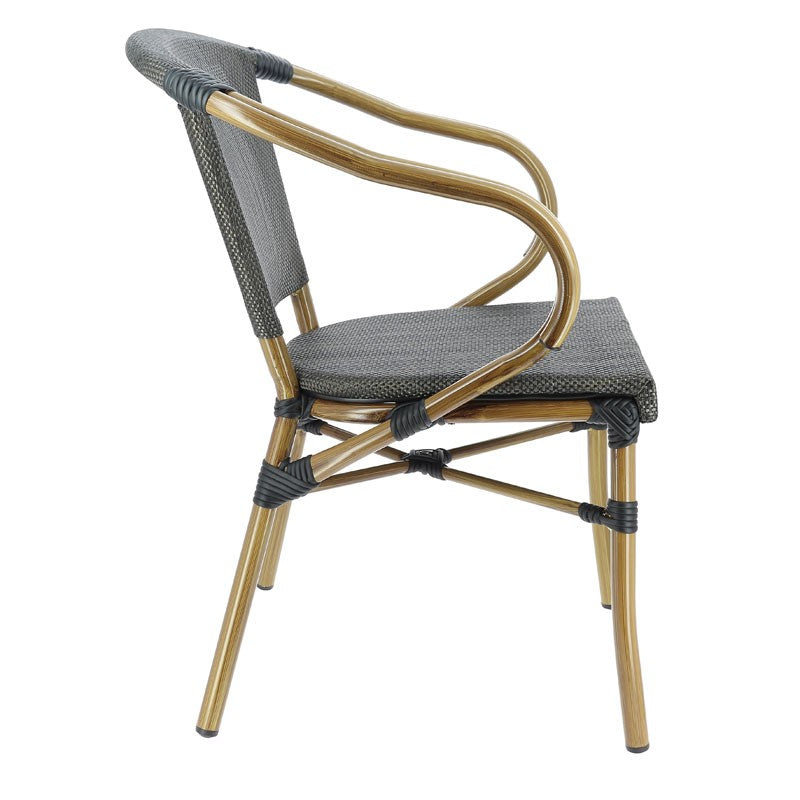 Fauteuil exterieur restaurant Biarritz BRONZE METAL ｜ 1 Unité(s)