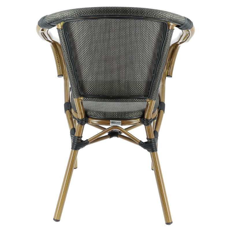 Fauteuil exterieur restaurant Biarritz BRONZE METAL ｜ 1 Unité(s)