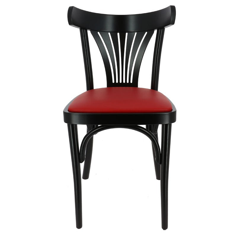 Chaise bois New Orleans assise simili rouge ROUGE BOIS ｜ 2 Unité(s)