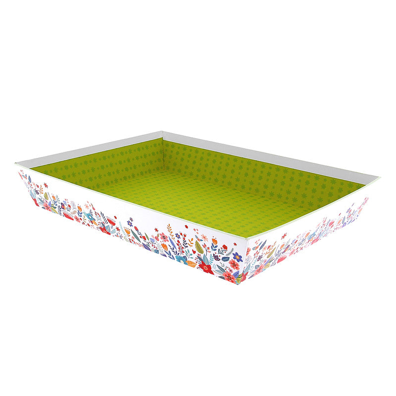 Corbeille carton rectangle Primavera 36x27 VERT CARTON ｜ 30 Unité(s)