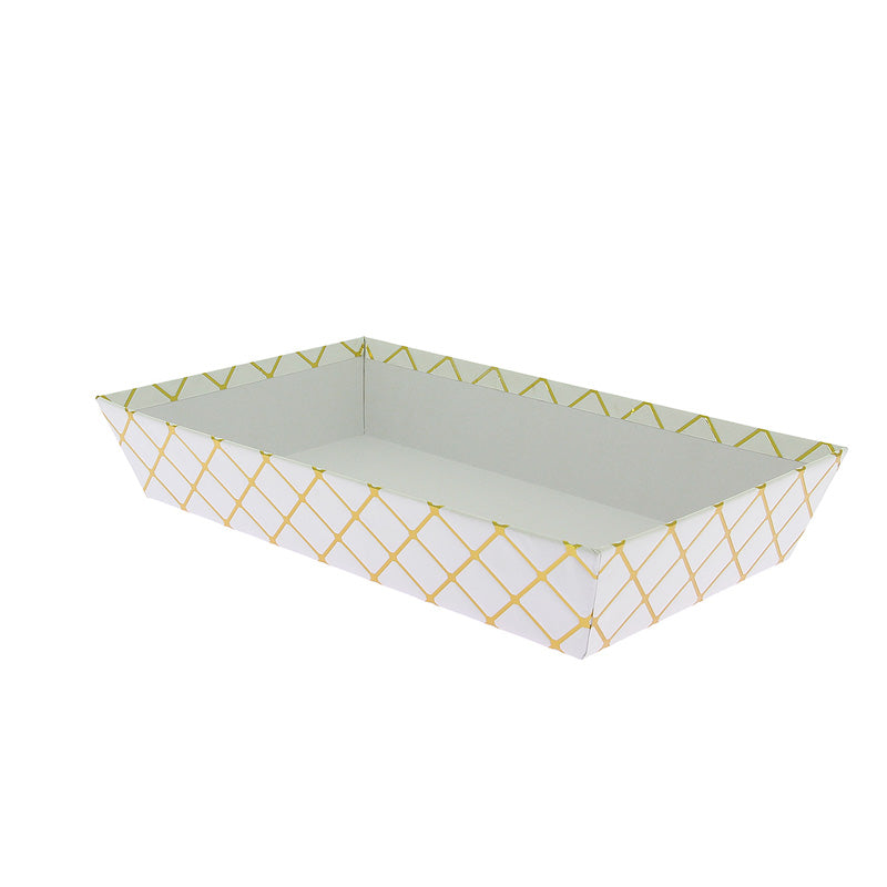 Corbeille carton rectangle Baroque 33x20 BLANC CARTON ｜ 30 Unité(s)