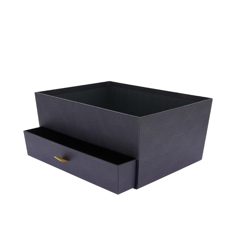 Corbeille carton haute avec tiroir Excellence 29x22 NOIR CARTON ｜ 8 Unité(s)