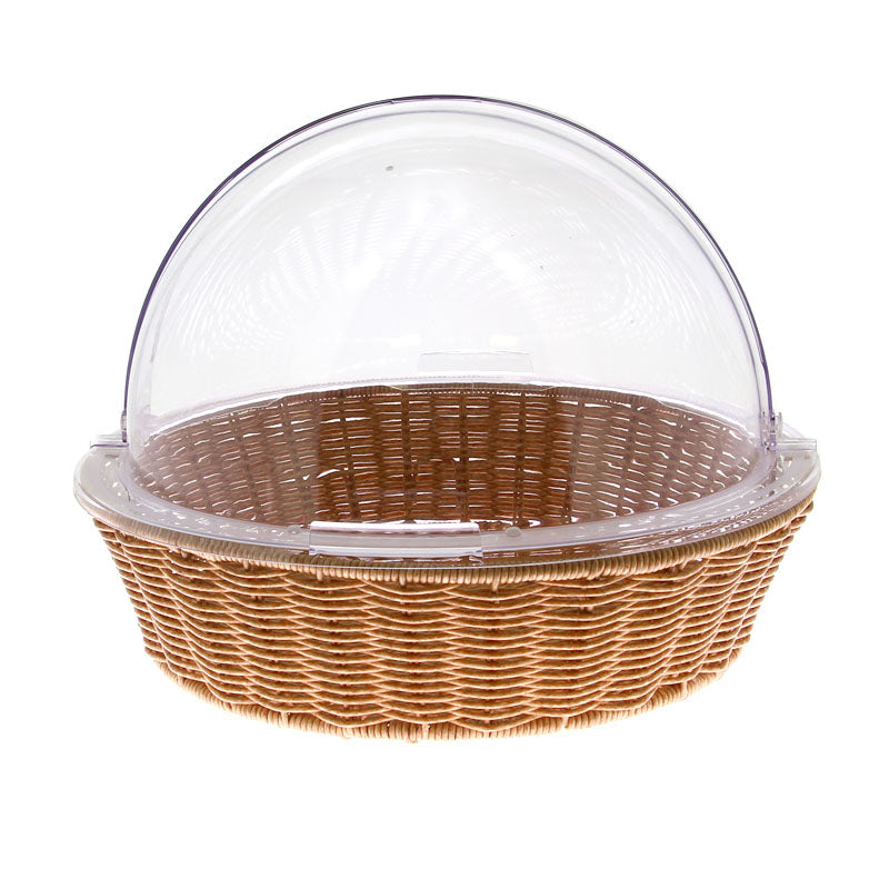 Manne ronde Rustica + cloche plexiglass MIEL POLYPROPYLENE ｜ 2 Unité(s)