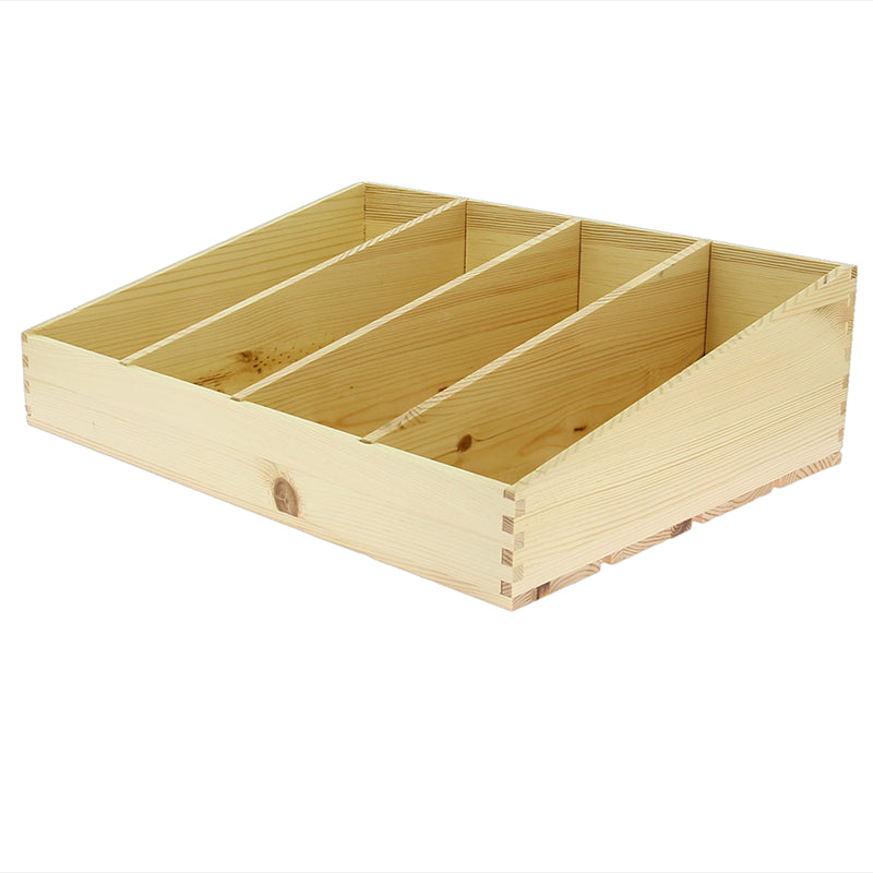 Tablette bois inclinée 3 séparation 40x30cm BOIS BOIS ｜ 6 Unité(s)