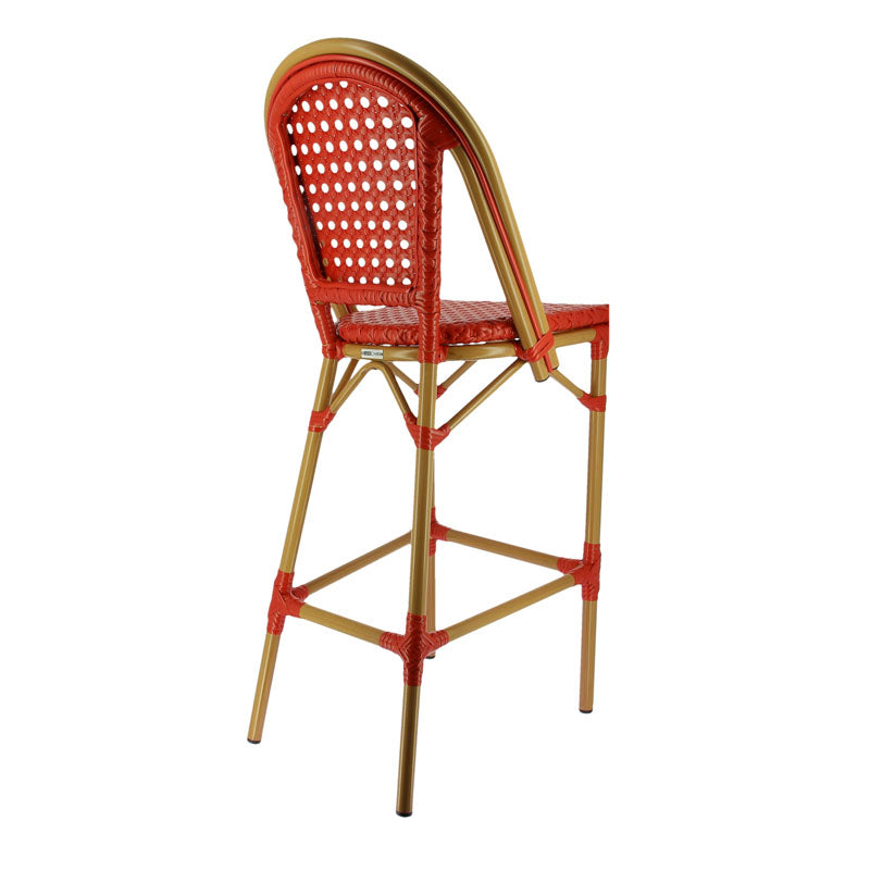 Chaise haute de bar terrasse de restaurant Sedia Rouge METAL ｜ 1 Unité(s)