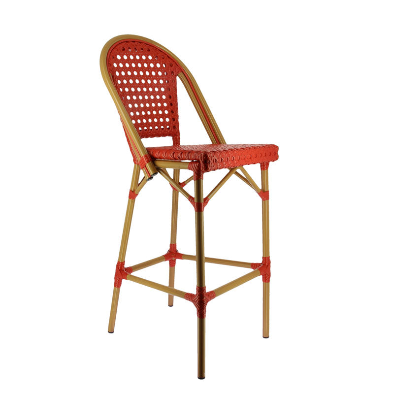 Chaise haute de bar terrasse de restaurant Sedia Rouge METAL ｜ 1 Unité(s)