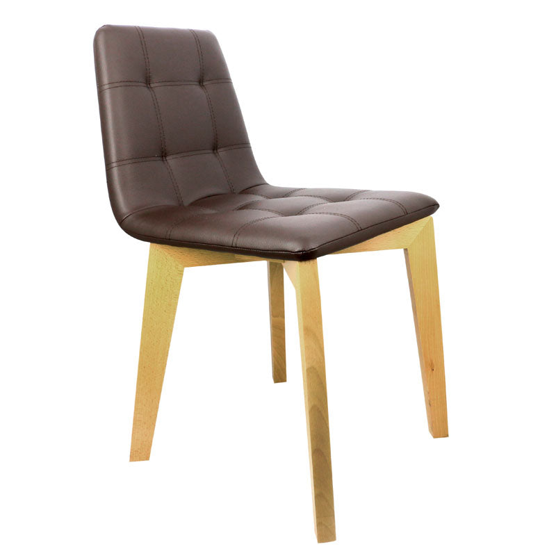 Chaise de restaurant design assise étroite Marron BOIS ｜ 2 Unité(s)