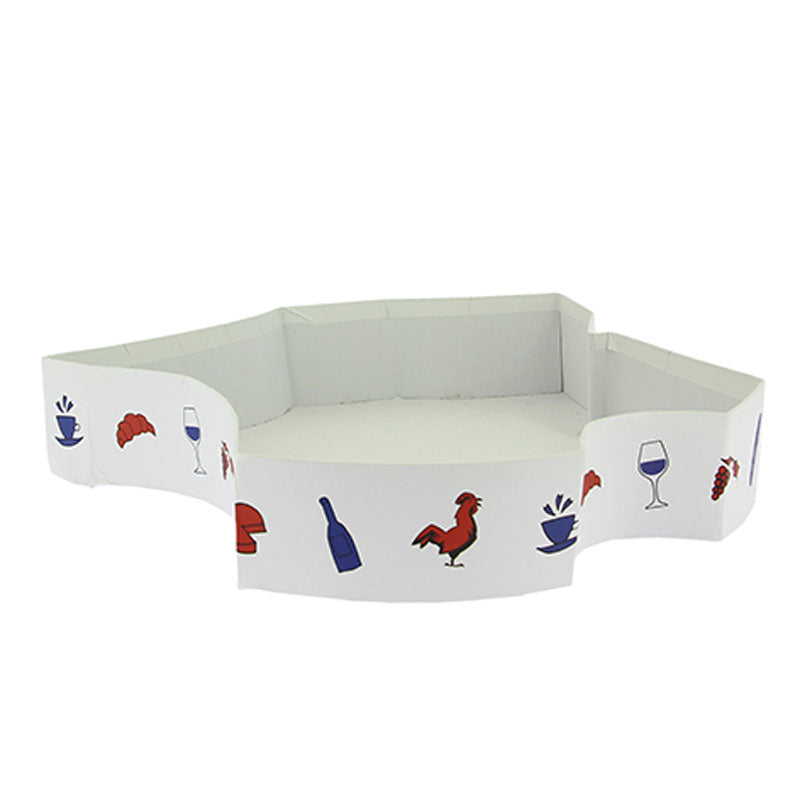 Corbeille hexagone France Blanc CARTON ｜ 16 Unité(s)