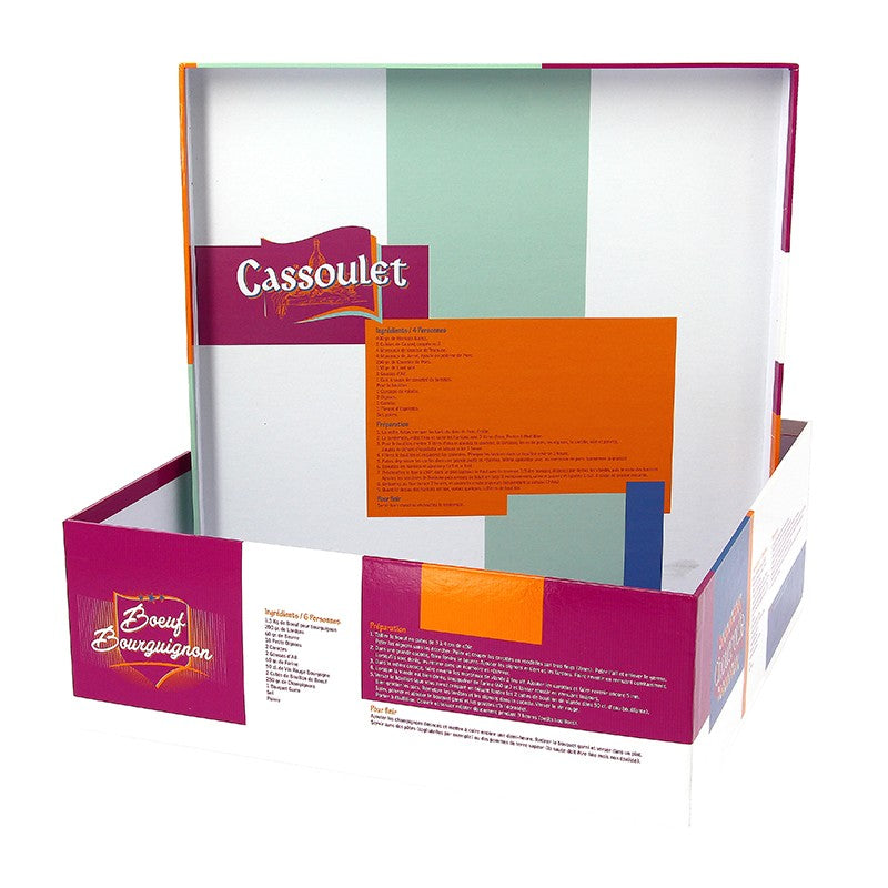 CUISINE BOITE CARREE GM 34X34X12 MULTICOLORE CARTON ｜ 4 Unité(s)