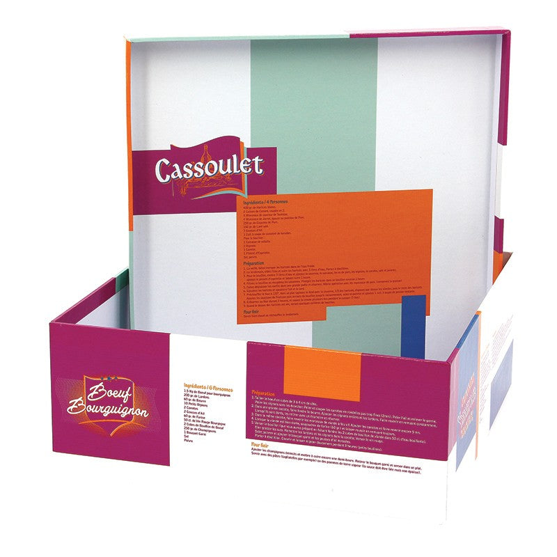 CUISINE BOITE CARREE PM 25X25X10 MULTICOLORE CARTON ｜ 6 Unité(s)