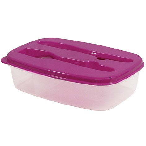 LUNCH RECTANGLE 3 COULEURS 23X16X6 MULTICOLORE PLASTIQUE ｜ 24 Unité(s)