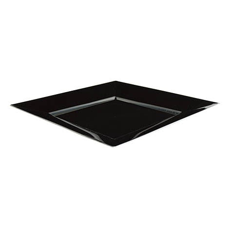 Plateau carré Nero 24x24 NOIR PLASTIQUE ｜ 120 Unité(s)