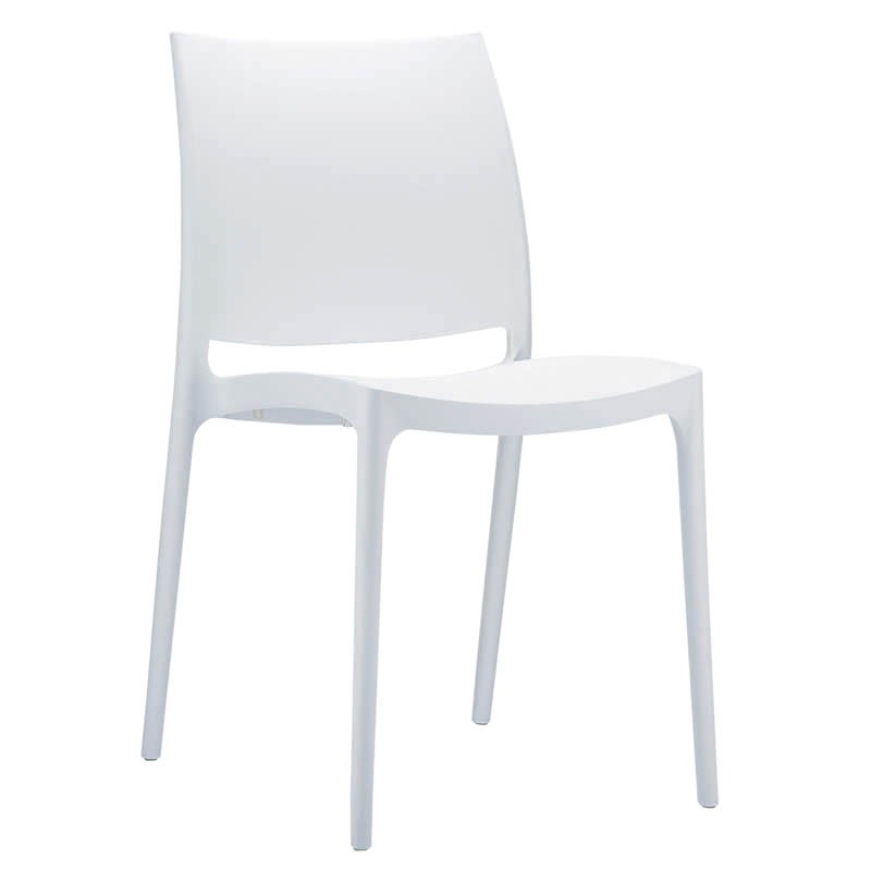 Chaise exterieure restaurant Inca BLANC PLASTIQUE ｜ 1 Unité(s)