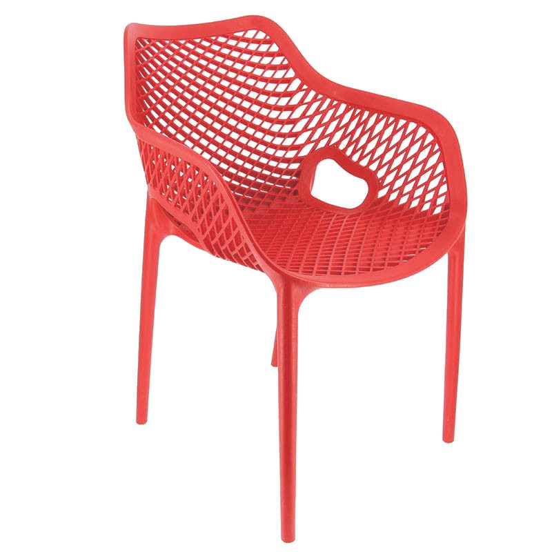 Fauteuil de restaurant exterieur Air ROUGE PLASTIQUE ｜ 4 Unité(s)