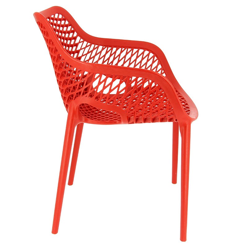 Fauteuil de restaurant exterieur Air ROUGE PLASTIQUE ｜ 4 Unité(s)