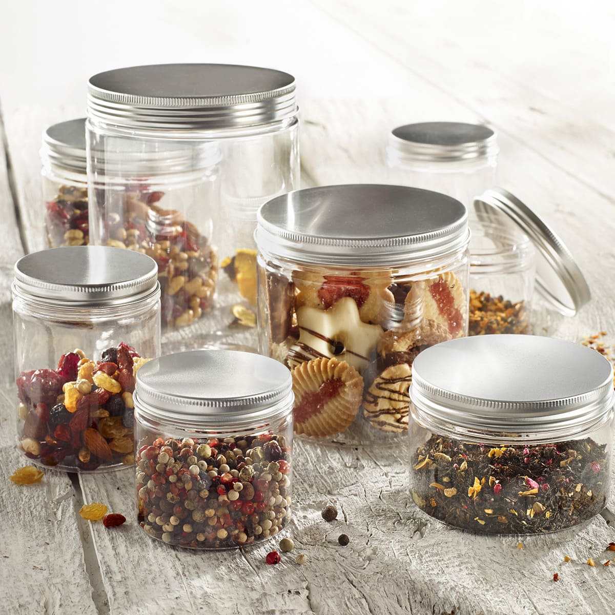 Pot Tornillo PET + couvercle 150 ml ｜ 240 Unité(s)