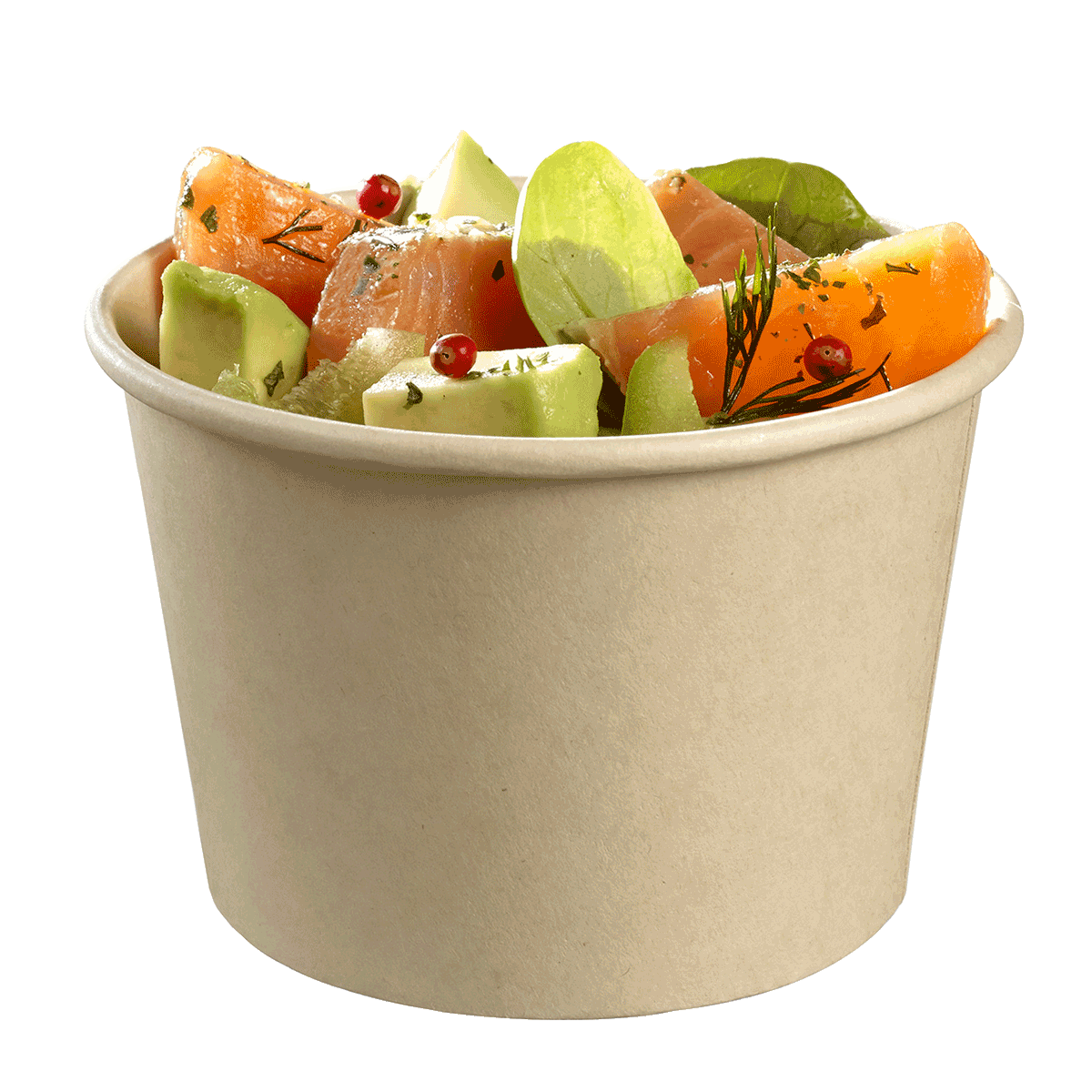 Pot fibre de bambou avec lamination 415 ml ｜ 1000 Unité(s)