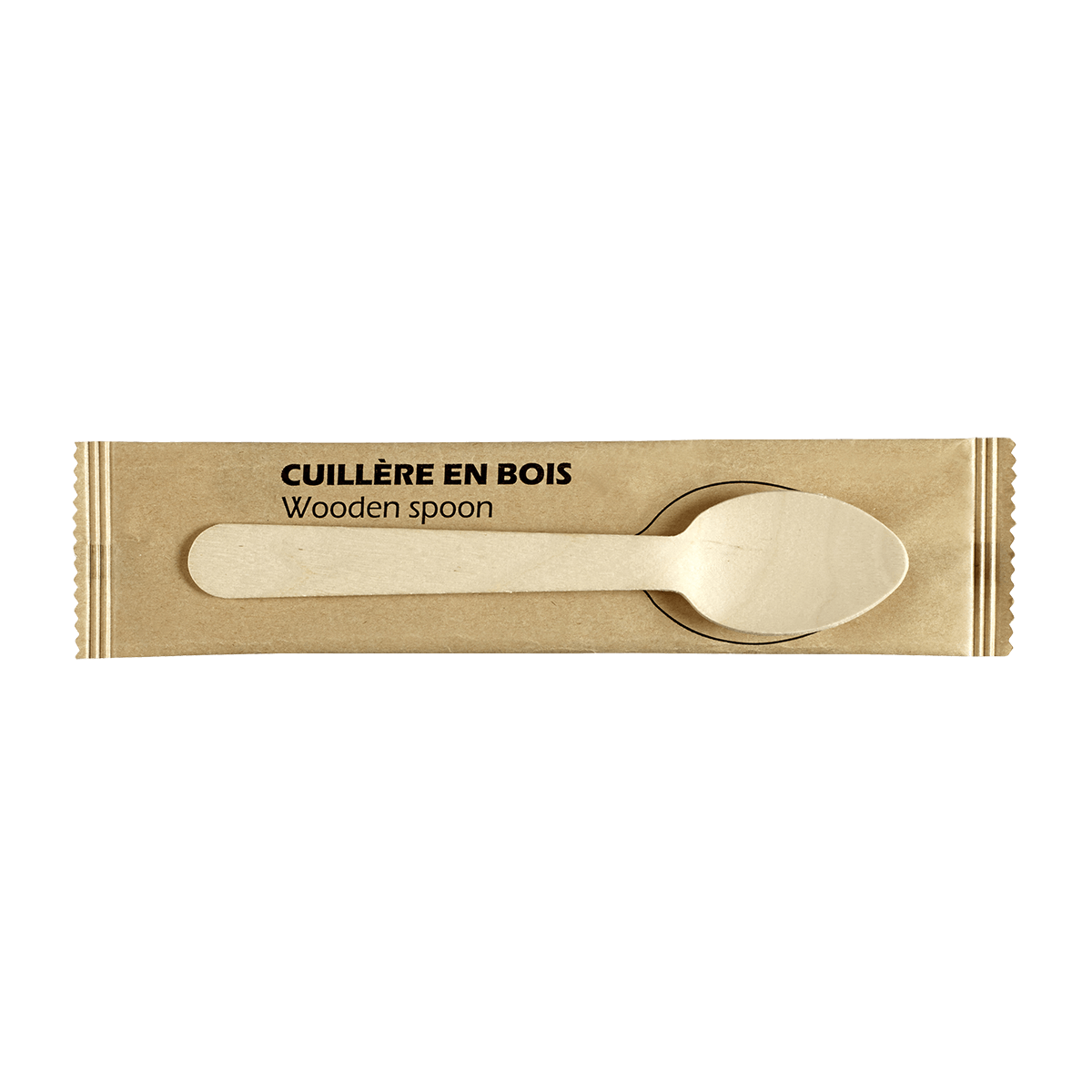 Petite cuillère bois emballée 140 mm ｜ 2500 Unité(s)