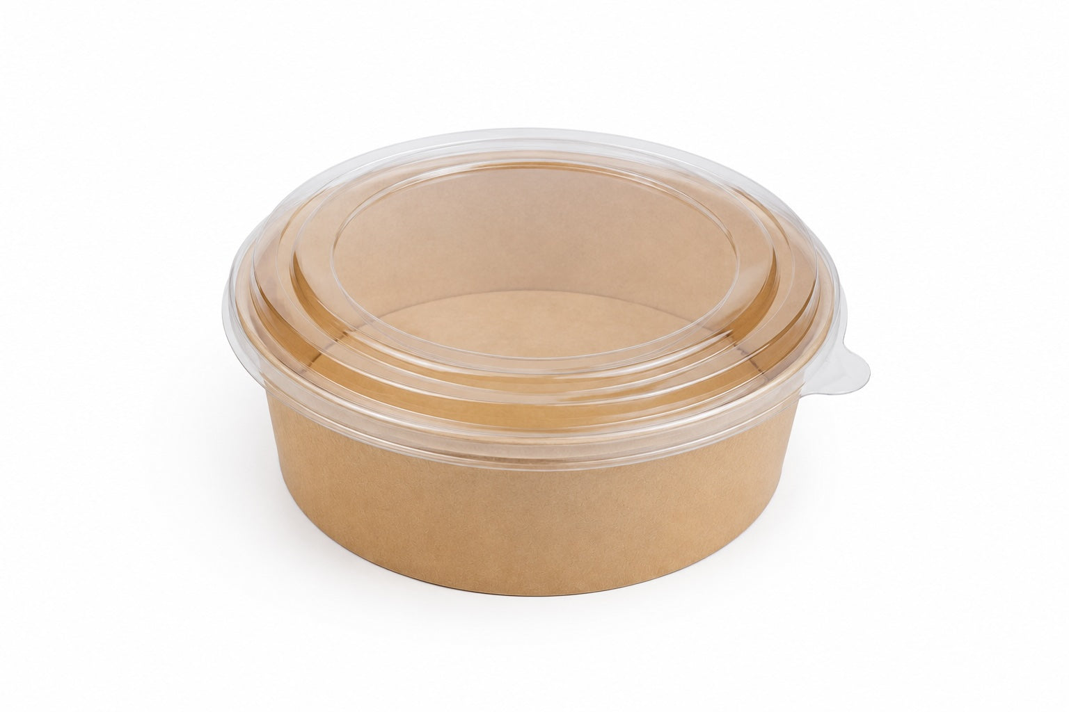 Couvercle transparent pour saladiers 1300 ml anti-buée en PET | Carton de 300 unités
