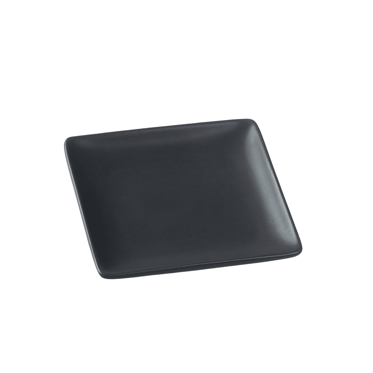 Assiette Fluid' céramique noire 110x110x14 mm ｜ 72 Unité(s)