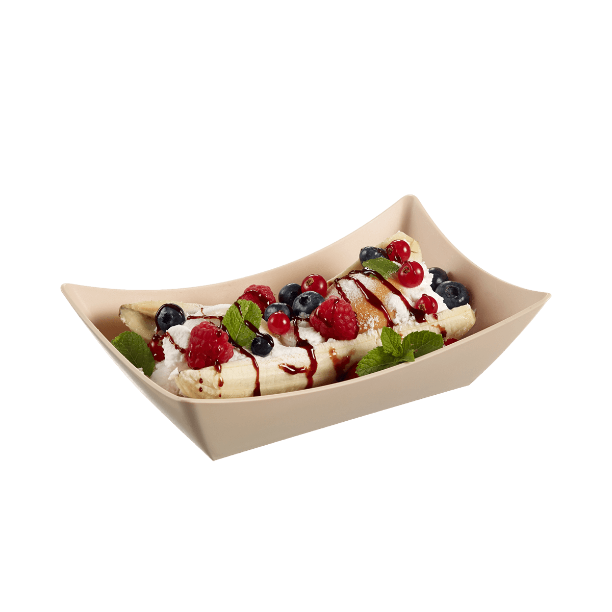 Barquette Snacking LOOP PP beige clair 500 ml ｜ 60 Unité(s)