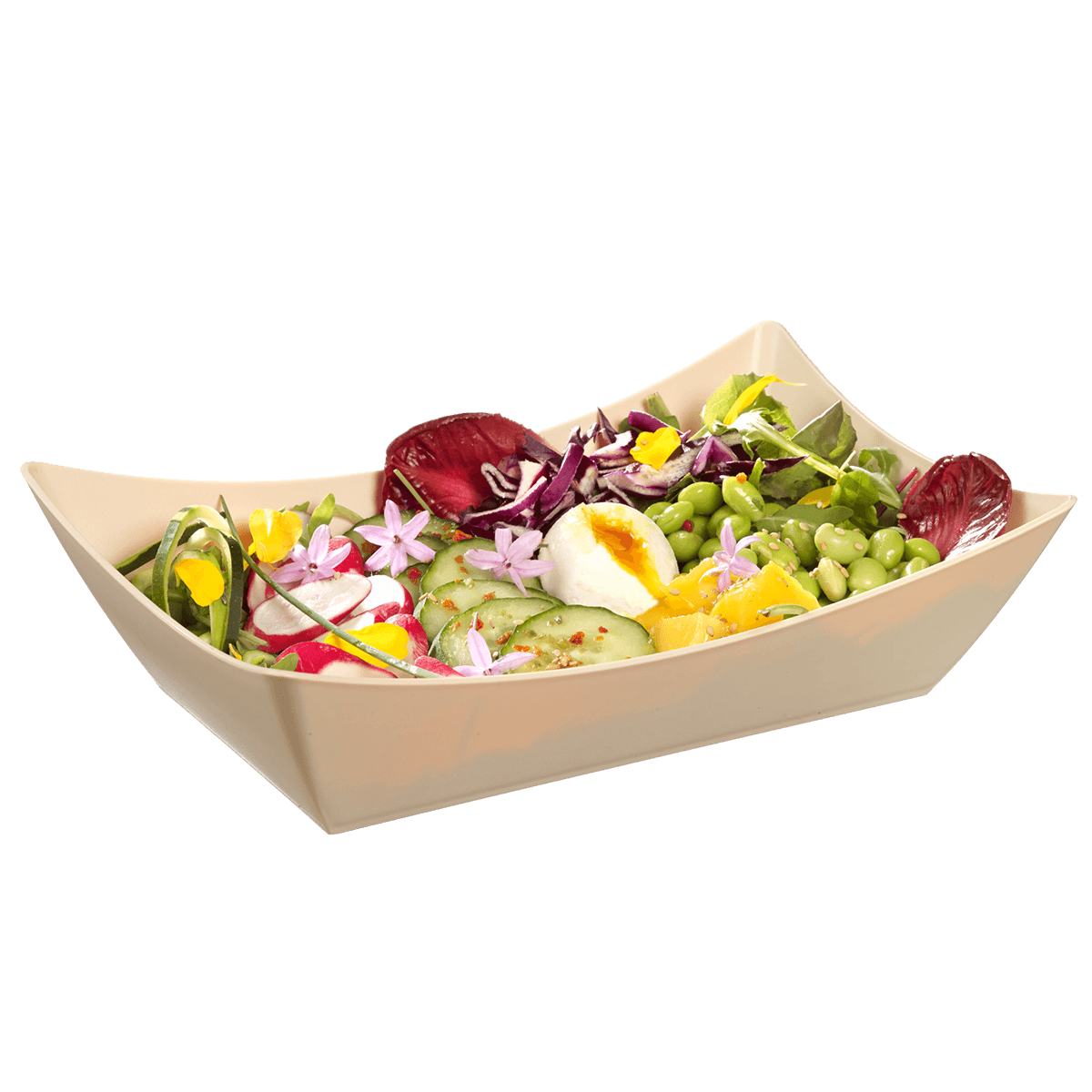 Barquette Snacking LOOP PP beige clair 1000 ml ｜ 60 Unité(s)