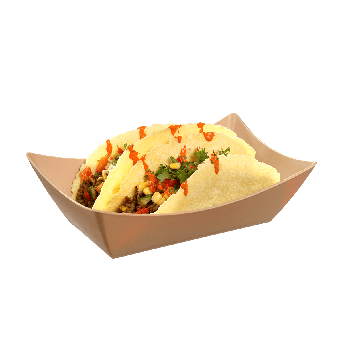 Barquette Snacking LOOP PP beige foncé 700 ml ｜ 60 Unité(s)