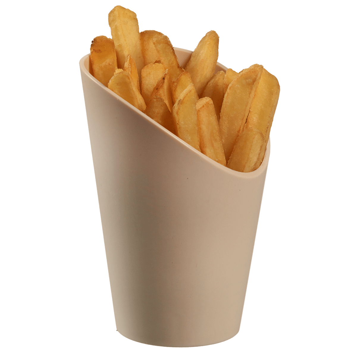 Barquette frites LOOP PP beige clair H120 Ø82 mm ｜ 120 Unité(s)