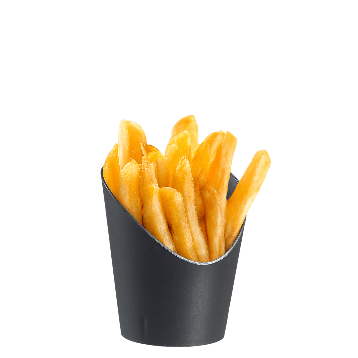Barquette frites LOOP PP anthracite mat H90 Ø74 mm ｜ 120 Unité(s)