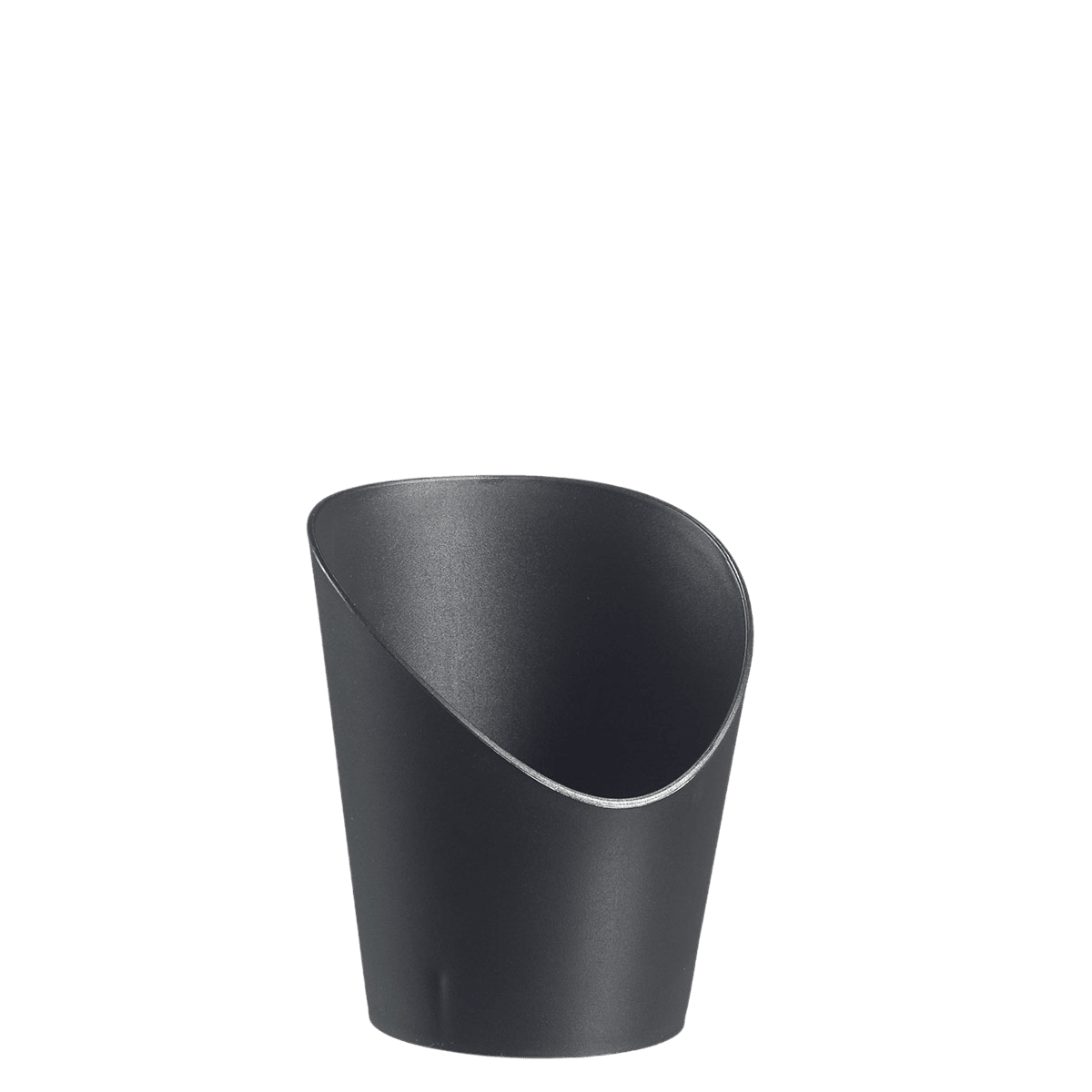Barquette frites LOOP PP anthracite mat H90 Ø74 mm ｜ 120 Unité(s)