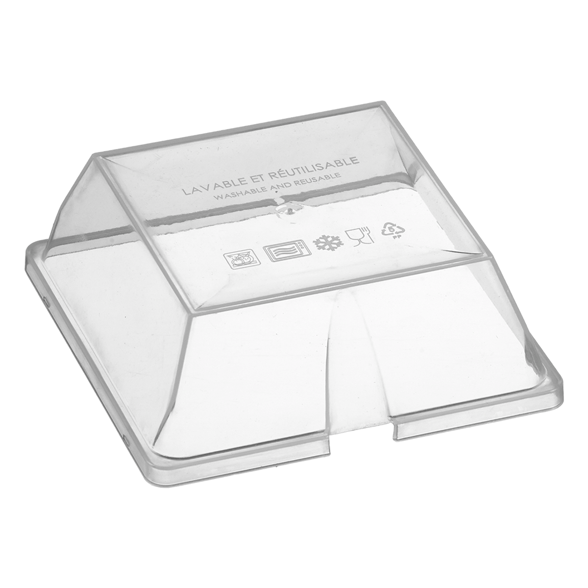 Couvercle PP pour assiette Fluid' PP 250x250 mm ｜ 10 Unité(s)