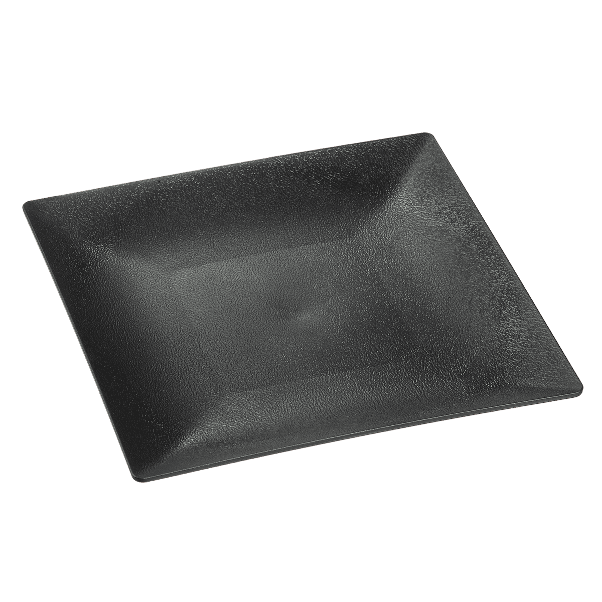 Assiette Fluid' PP noir texturé 200x200 mm ｜ 100 Unité(s)