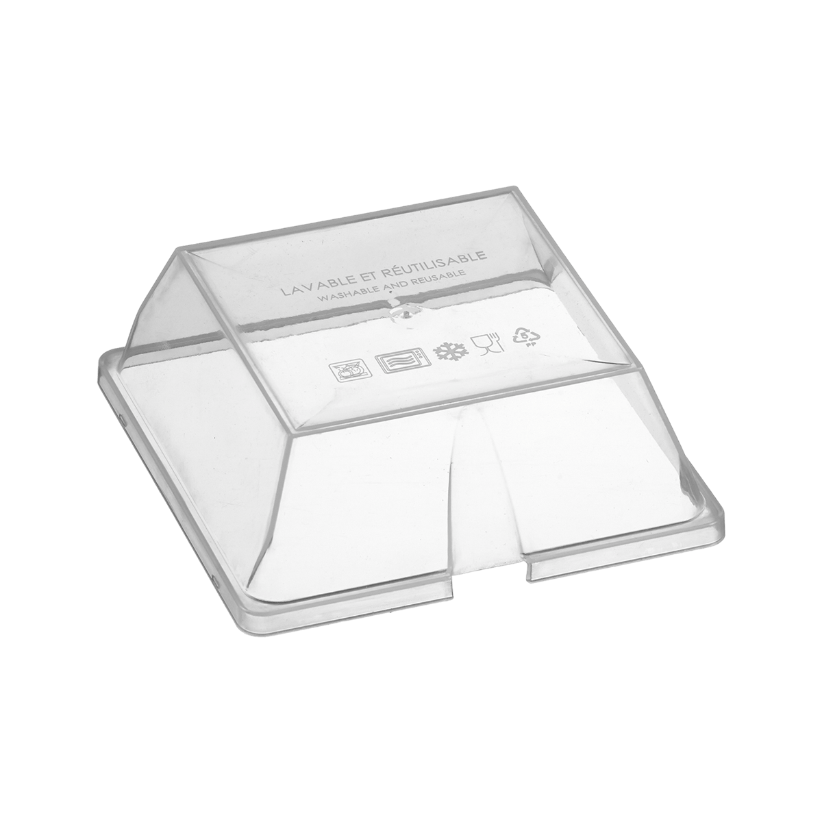 Couvercle PP pour assiette Fluid' PP 160x160 mm ｜ 100 Unité(s)