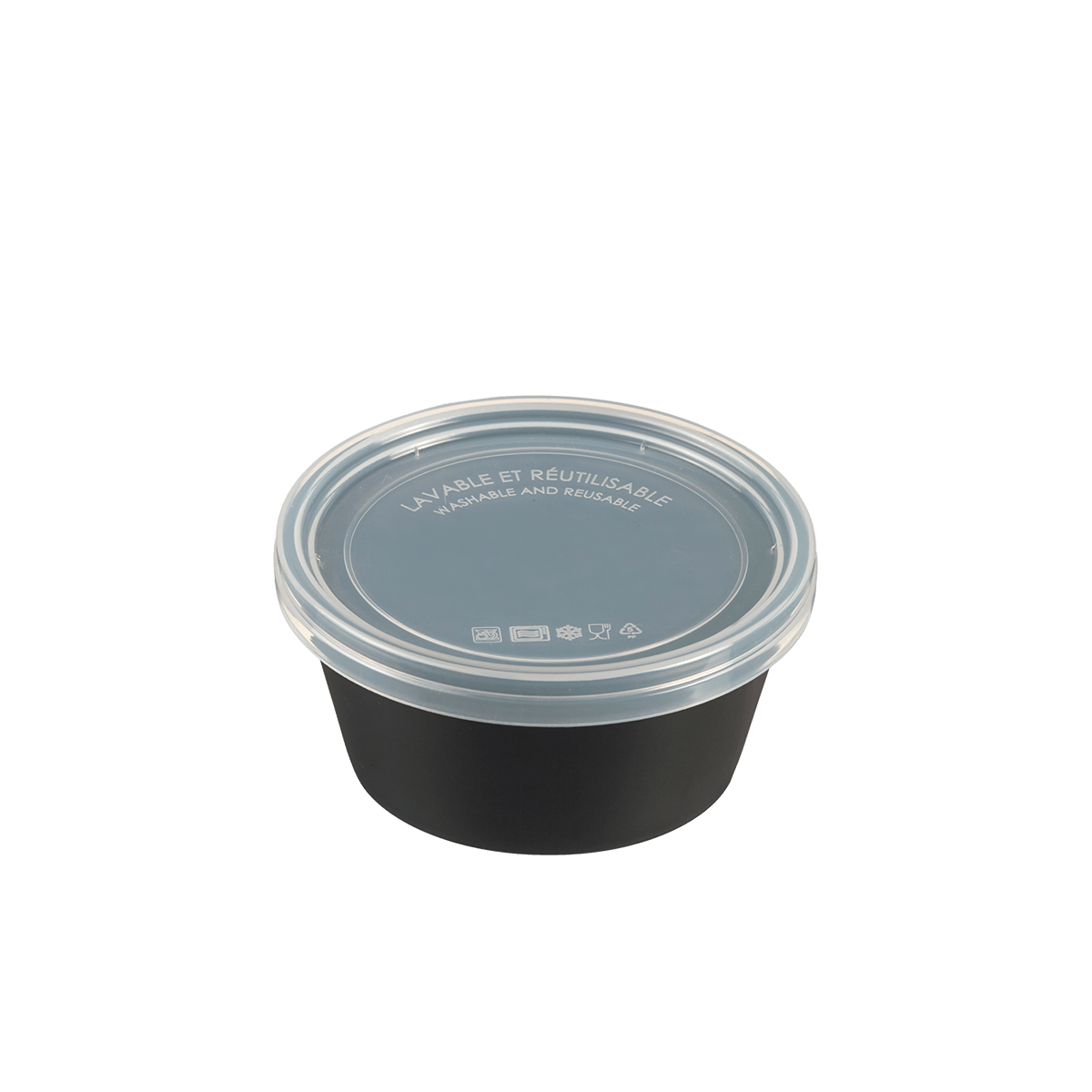 Pot à sauce PP noir 60 ml ｜ 500 Unité(s)