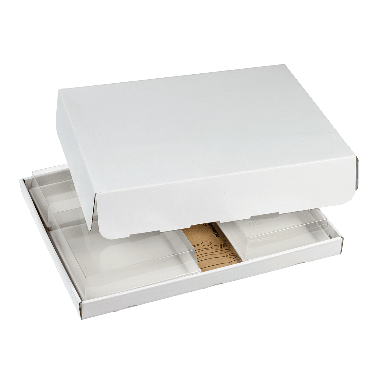 Base montée pour plateau Ecokraft blanc brillant 367x297x30 mm ｜ 20 Unité(s)