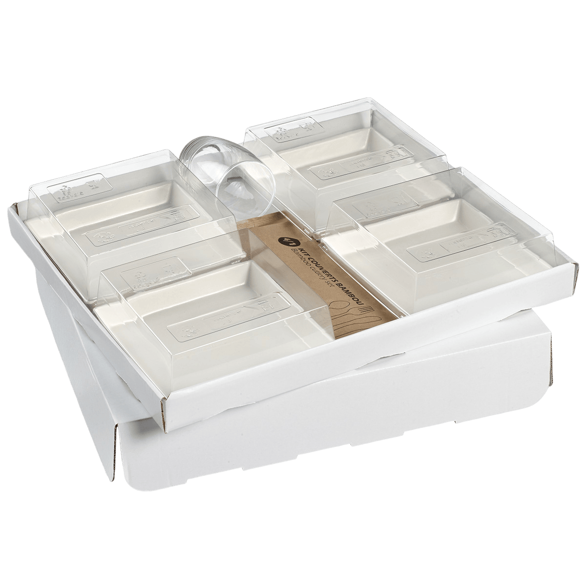 Base montée Ecokraft compact blanc brillant 331x284x30 mm ｜ 20 Unité(s)
