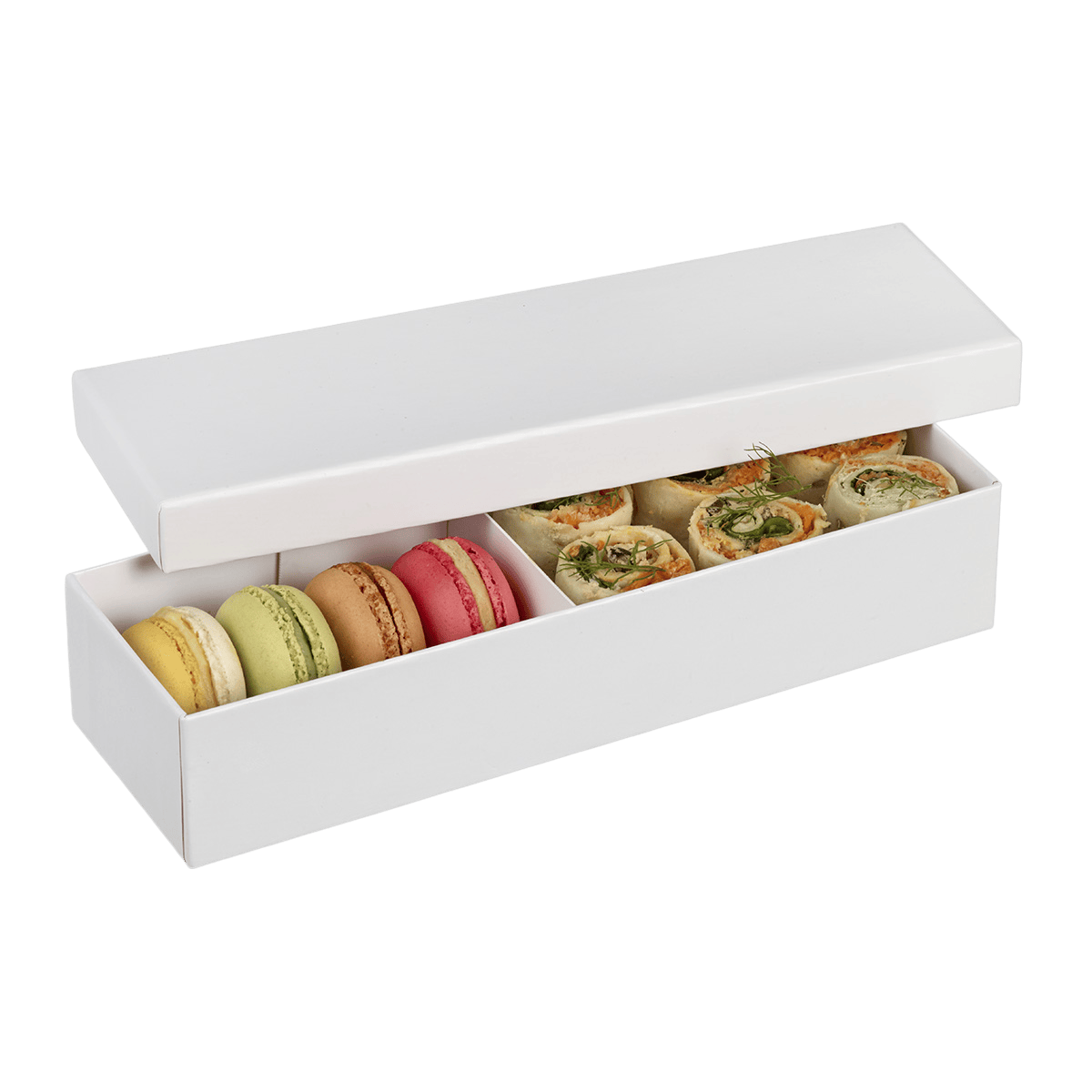 Coffret carton blanc (base + couvercle) 245x80x50 mm ｜ 50 Unité(s)