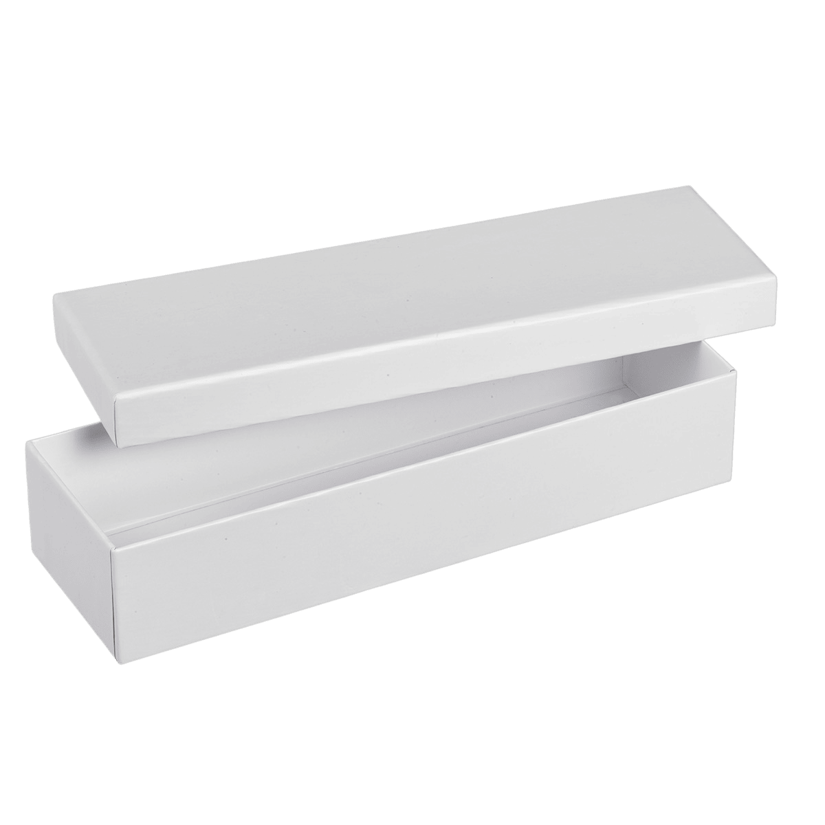 Coffret carton blanc (base + couvercle) 245x80x50 mm ｜ 50 Unité(s)