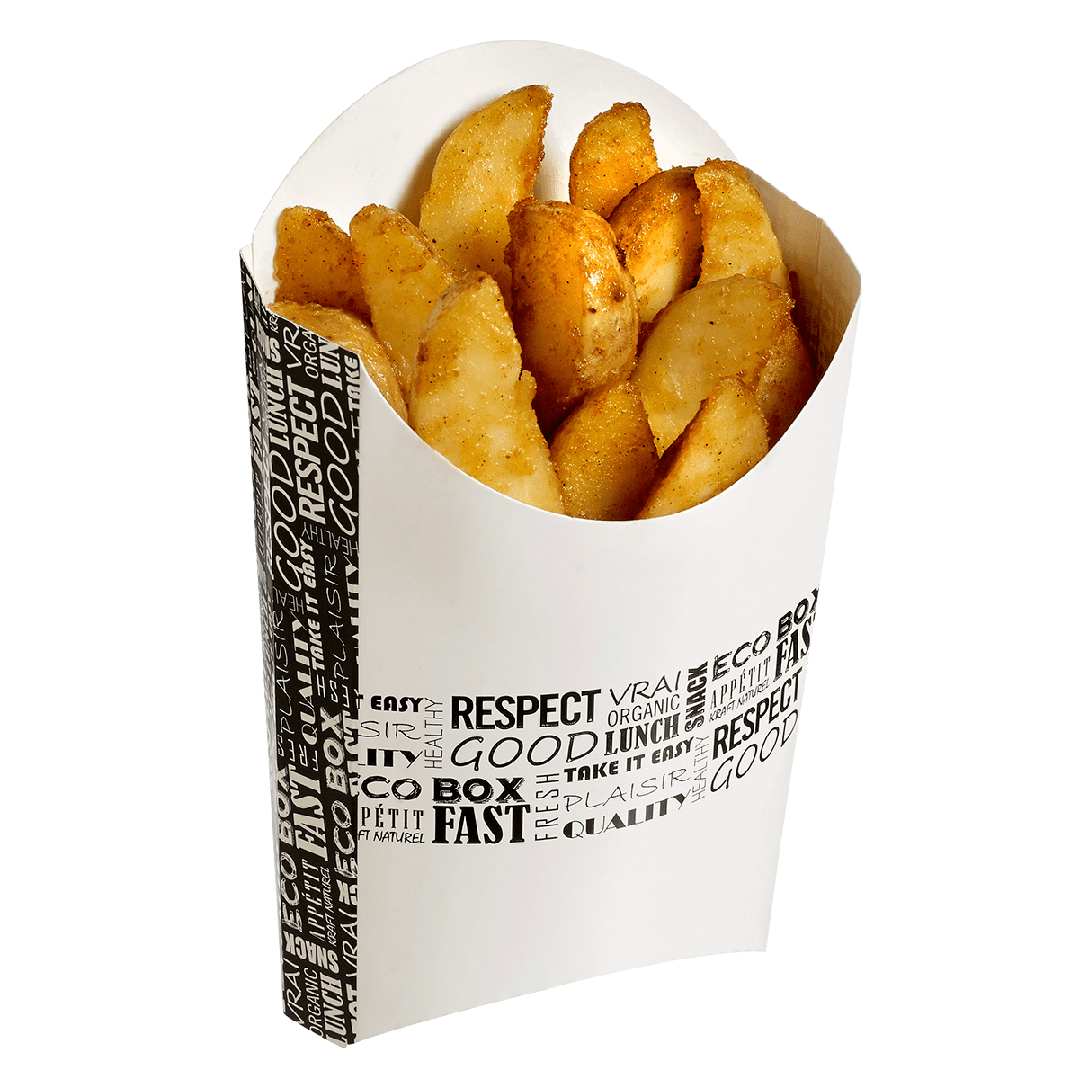 Barquette à frites District grand modèle 135x85x160 mm ｜ 1200 Unité(s)