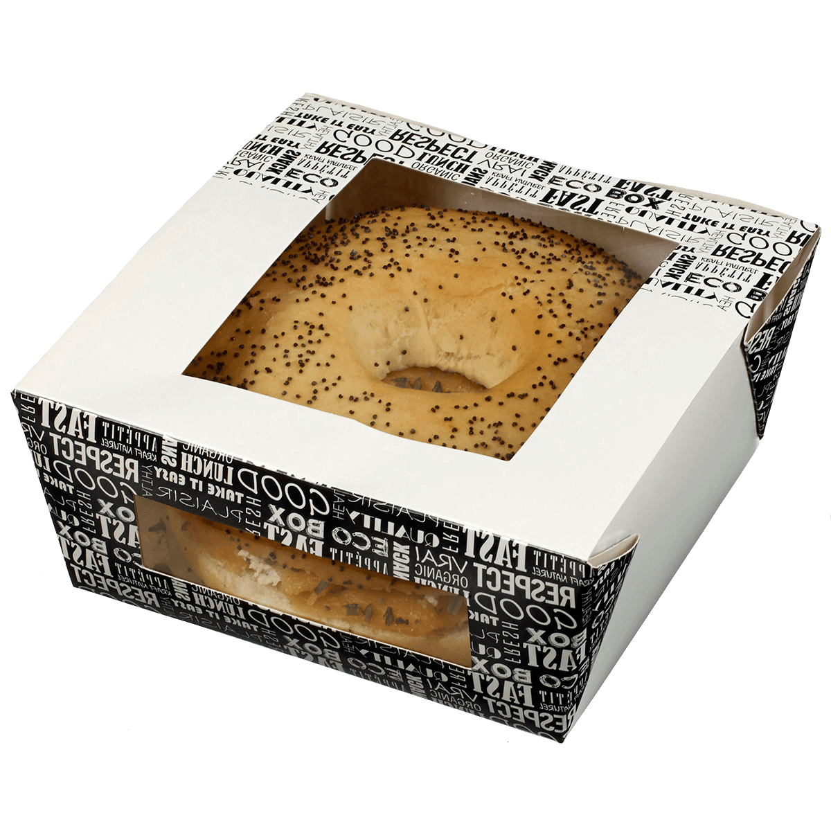Boîte à Bagel avec fenêtre ｜ 500 Unité(s)