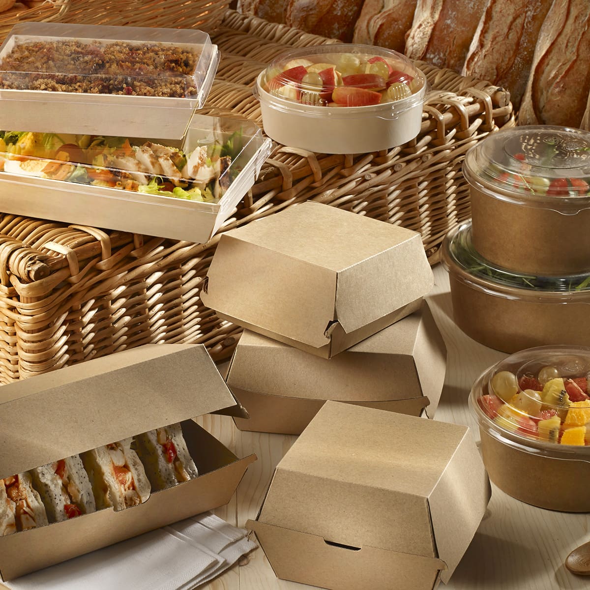 Boîte burger Premium 130x130x83 mm ｜ 250 Unité(s)