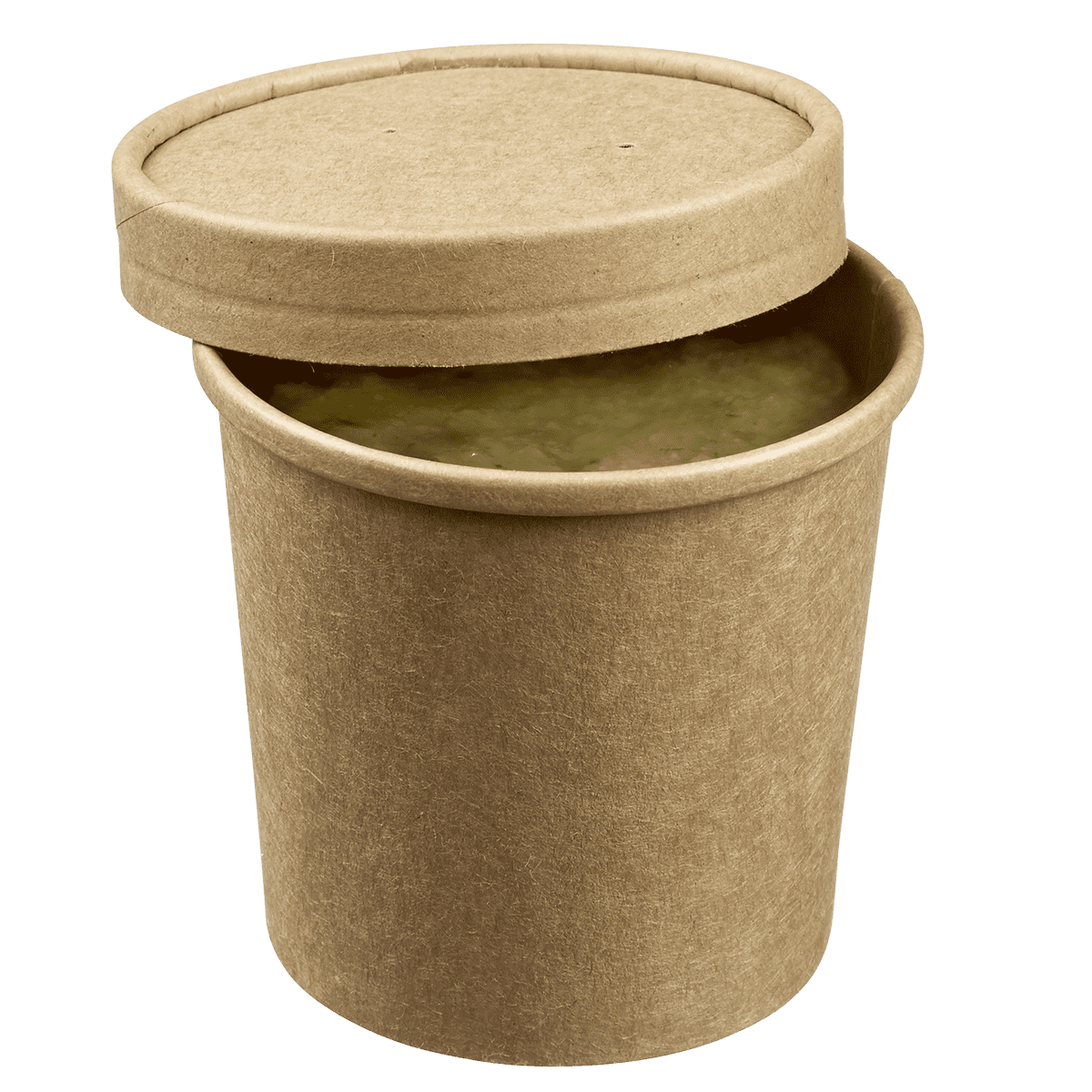 Pot Ecokraft avec lamination + couvercle 370 ml ｜ 250 Unité(s)