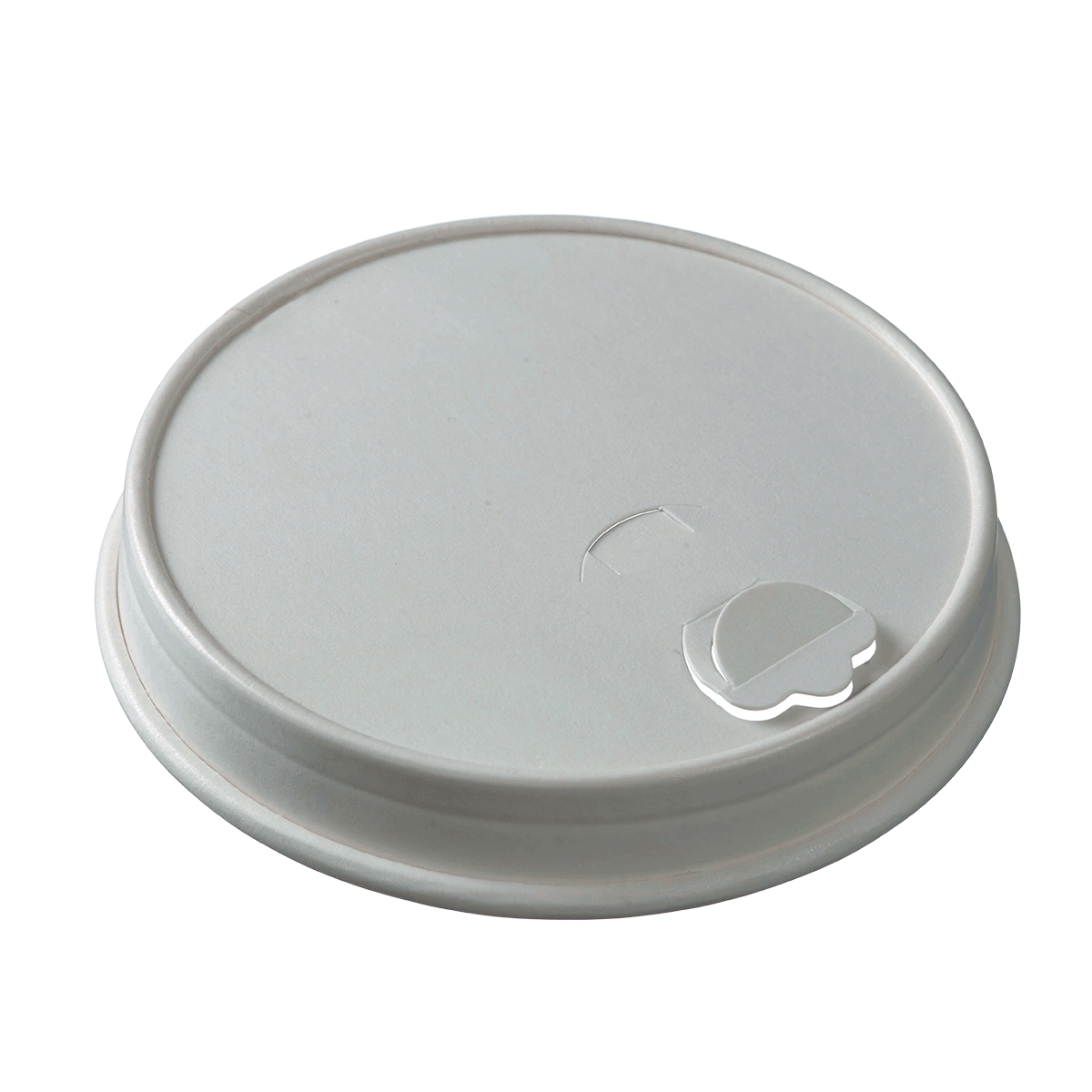 Couvercle carton blanc avec buvant pour gobelets Ø 90 mm / 400 et 490 ml ｜ 1000 Unité(s)