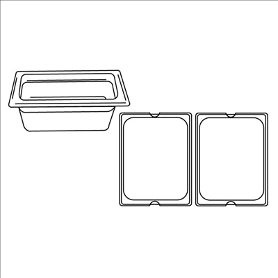 BAC GASTRONOME 1/2 5,6 L 32,5x26,5x10 CM ARGENTE INOX (1 UNITÉ)