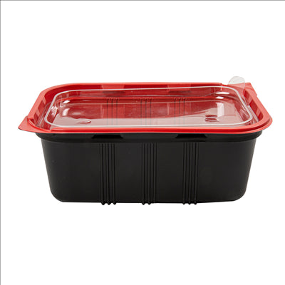 BARQUETTES MICRO-ONDABLES REPAS INDIVIDUEL  21,5x14,5x5 CM NOIR PP (400 UNITÉS)