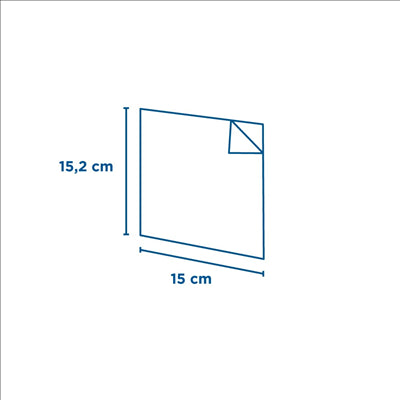 SACHETS OUVERTS 2 CÔTÉS 'OPEN PACK' 22 G/M2 + 8 LDPE 15x15,2 CM BLANC KRAFT (100 UNITÉS)